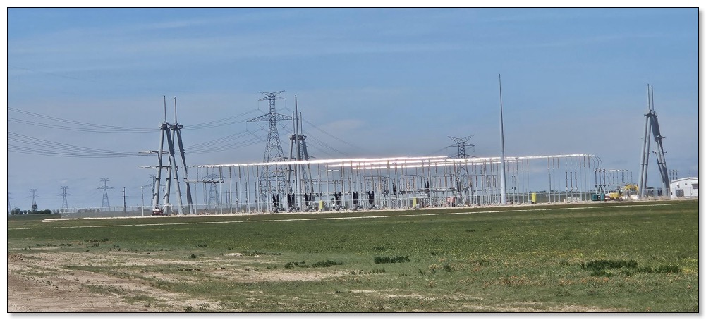 Image of Mule Deer Switch Station under construction
